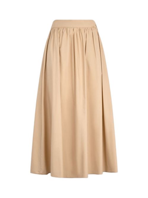 gonna lunga pieghe cotone nocciola LIU JO | WA5173-T485360920